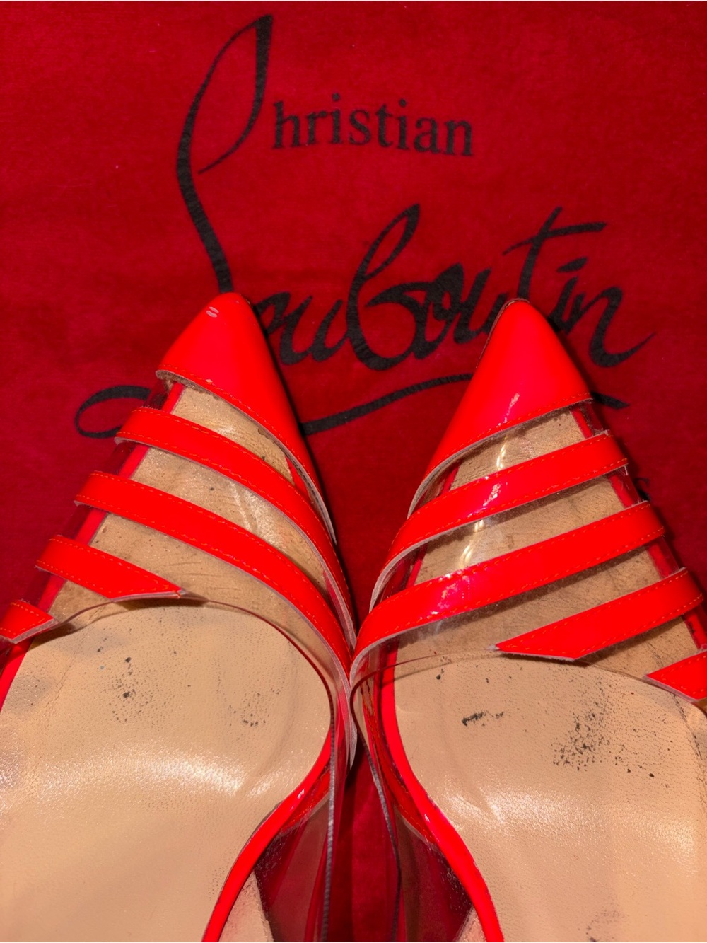 Christian Louboutin Pink/Coral Pointed Heels - Picture 10 of 13